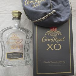 Crown Royal New Bottle Bag And Box Empty
