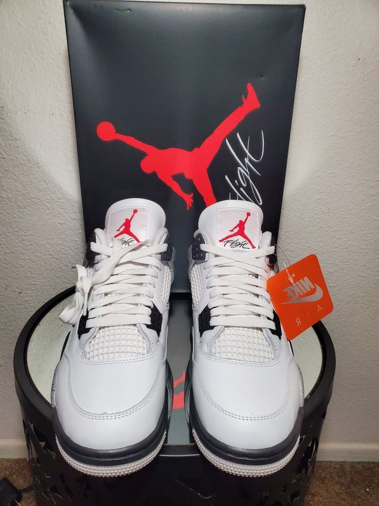 BRAND NEW AIR JORDAN 4 WHITE CEMENT 