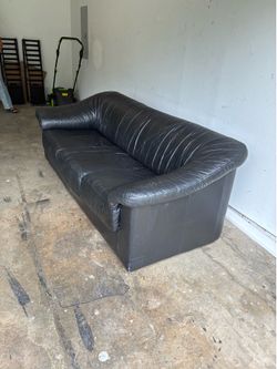 Black Leather Sofa Couch