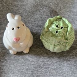 Bunny And Cabbage S And P Shakers 