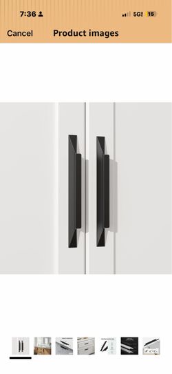 Matte Black Cabinet HandlesInch