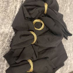 Four Golden And  Four Silver Color Napkins Rings