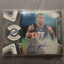 2016 PANINI CERTIFIED XAVIEN HOWARD AUTO 05/99 MIAMI DOLPHINS #SC-XH