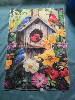 Bird and Floral Garden Flag