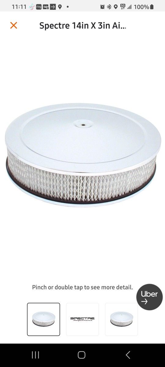 14"x3" Air Cleaner Assembly/ Air Intake Filter. 