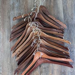 16 Wood Hangers 