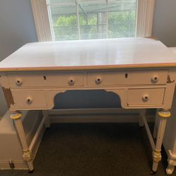Antique Writing Desk And Matching Chair 