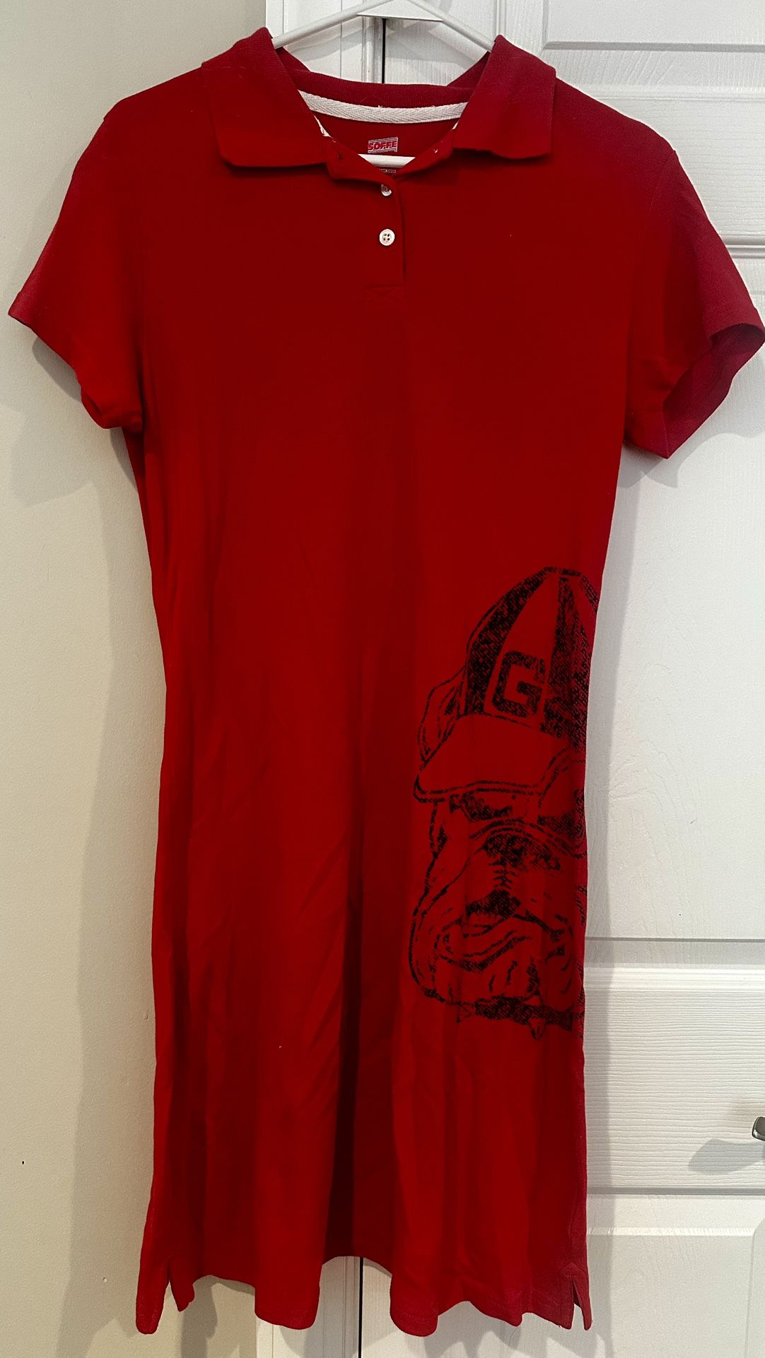 UGA Bulldogs Soffe Polo Dress – Size Large – Women’s Red Game Day Dress