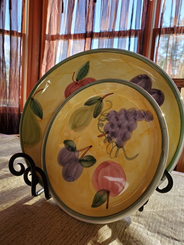 Caleca Frutta Handmade Italian Display Dinner Plate- Set of 2