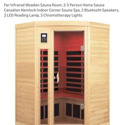 2–3 person far infrared sauna in excellent condition
