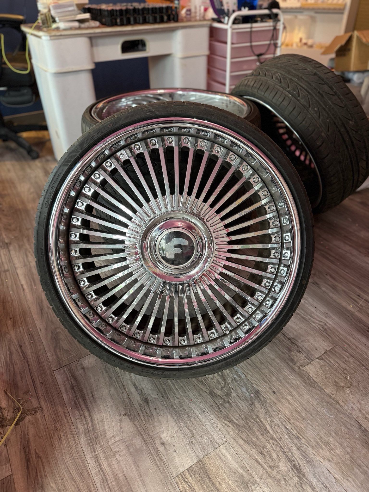 22 Inch Forgiato, Big Floating Center Cap F Rims And Tires Taking Off A S(2,300)OBO