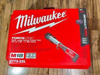 Milwaukee Long Throw Force Logic Press Tool Kit Brand New 