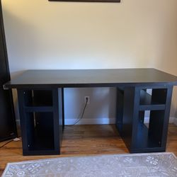 IKEA desk 59x30  With Built in Shelves