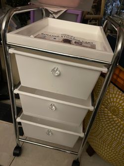 3 drawers rolling cart