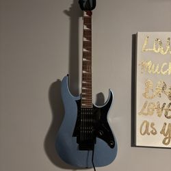 Chrome Blue & Black Ibanez RG450EXB Guitar with Floyd Rose Bridge