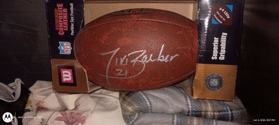 Tiki Barber Autographed Ball