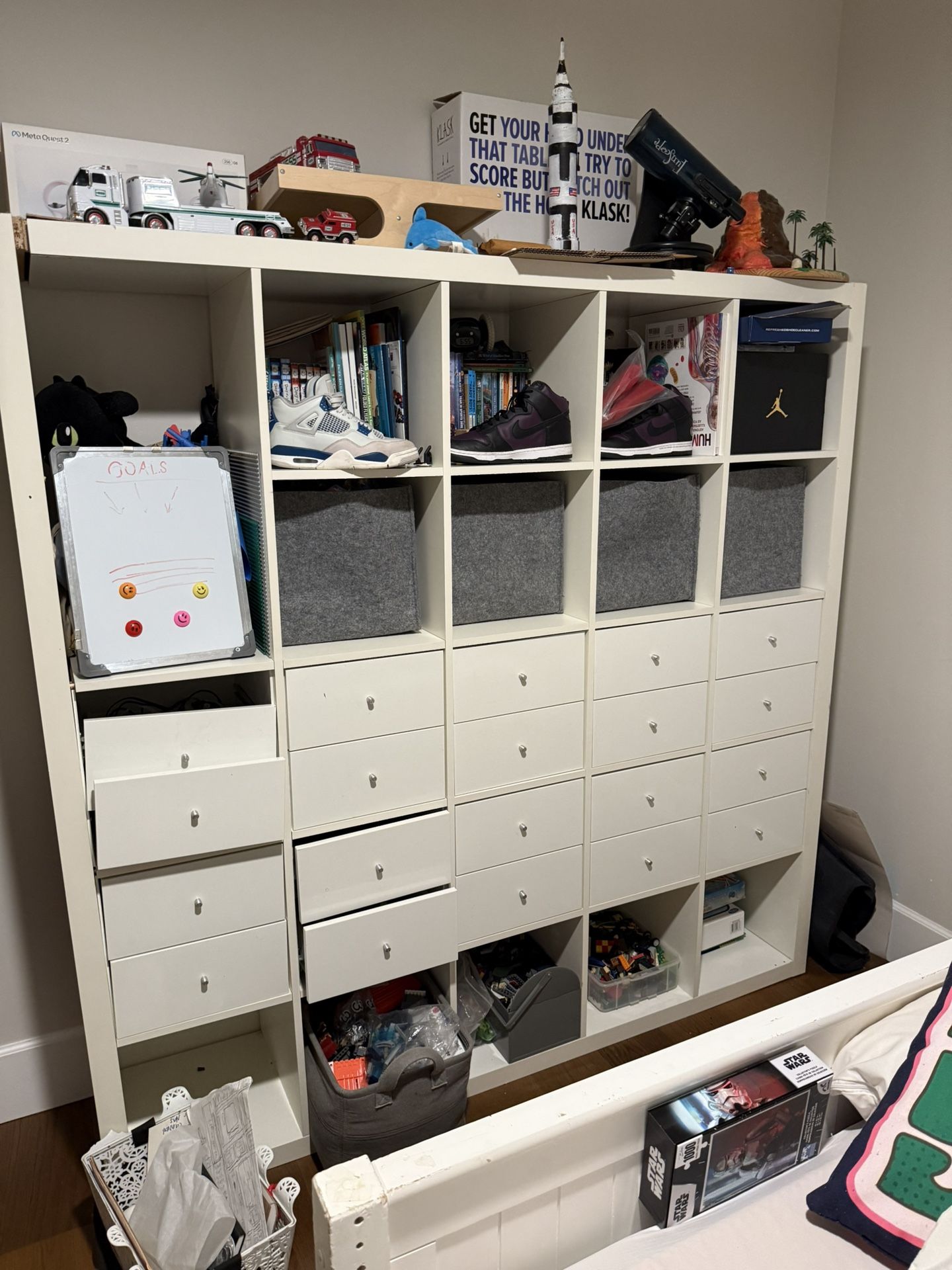 CURB ALERT ‼️ *Disassembled* IKEA Storage Unit & Walnut-Topped Table