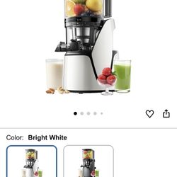 EanOruus Cold Press Juicer, 5.8" Wide Feed Chute Juice Extractor Machine With 400W, High Juice Yield, Slow Masticating Juicer For Whole Vegetables & F