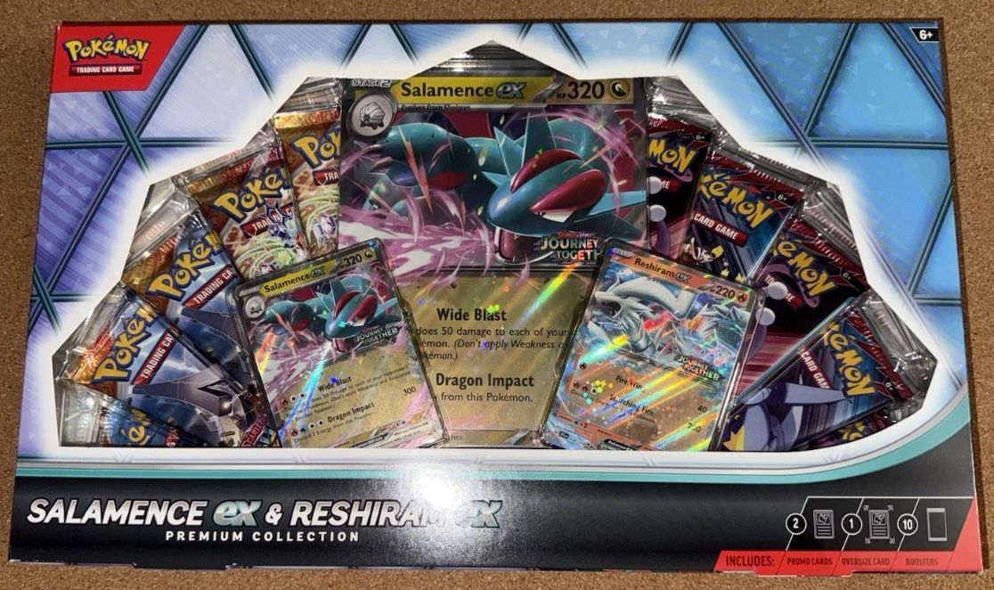 Pokemon Salamence ex & Reshiram ex Premium Collection Box