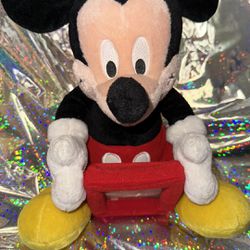 MICKEY MOUSE VINTAGE Plush Stuffed Picture Photo Frame Magic Kingdom Disney