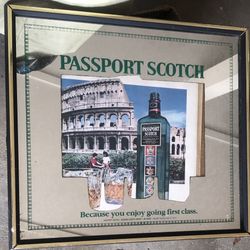 Passport Scotch  Vintage Mirror Wall Decor