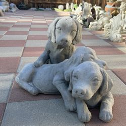 New Dogs Made Out Of Cement Perfect Gift 