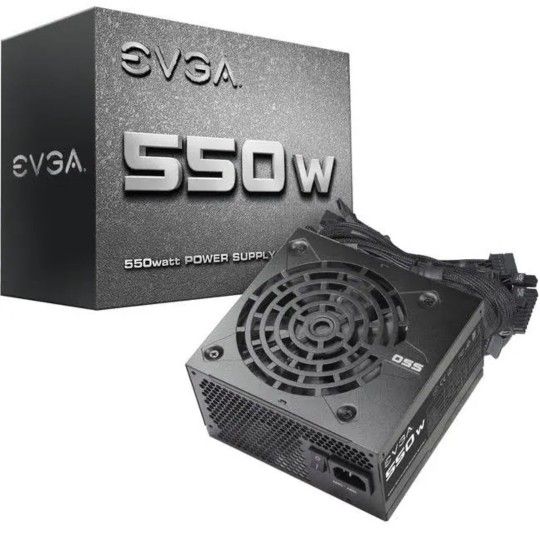 NEW - EVGA 550W PSU 100-N1-0550-L1 550W 43A Power Supply with Fan