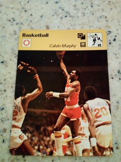 Vintage 1979 sportscaster basketball/Calvin Murphy/living in the land of Giants/Olympic collector card # 62-09