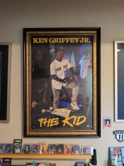 Ken Griffey Jr rare autograph poster