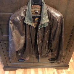 Leather Bomber Jacket  