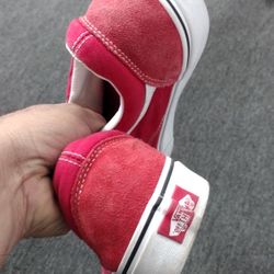 HOLD SCHOOL Low Canvas Sneakers Red And White 