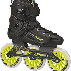 Roller Derby Elite Alpha 125mm 3-Wheel Inline Skate, Size 9