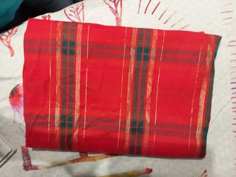 10 red and gold place mats, with matching table cloth $15.00