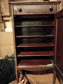 antique book case/wash station