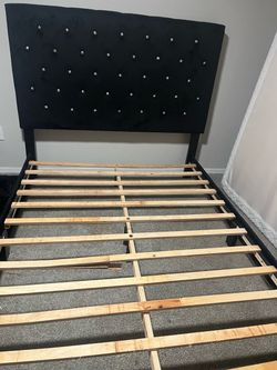 Queen bed frame with headboard