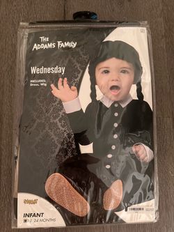 BRAND NEW Baby Wednesday Addams Costume - The Addams Family