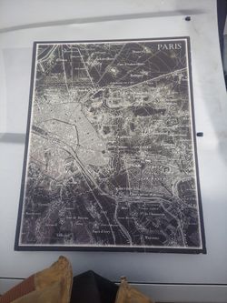 Paris, France Overhead Map Of City
