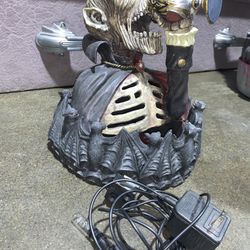Halloween skeleton centerpiece fountain