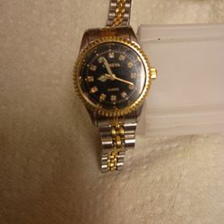 Geneva Quartz Watch Gold And Silver Toned For Women, Vintage