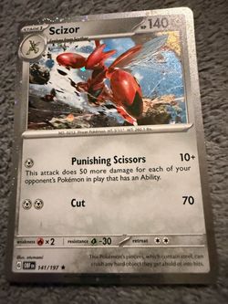 Pokemon Scizor 141/197 Holo Rare Pokémon Card OBF