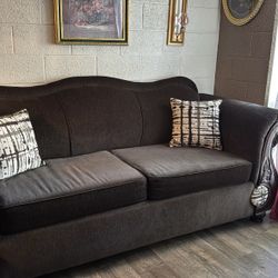 Dark Brown Sofa Set 2 Piece 