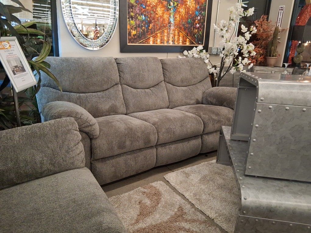 Cushioned Reclining Sofa Set