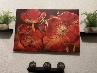 Beautiful Orange And Brown Canvas 