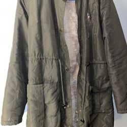 Olive Green Winter Coat 