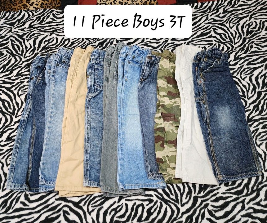 11 piece Boys Pants lot Size 3T