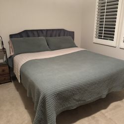 California King Bed With Frame And Headboard. Extra Firm