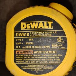 DeWalt Router Motor 2 1/4 HP