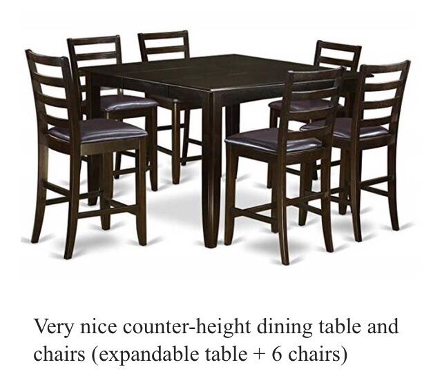 Counter Height Dining Table & Chairs