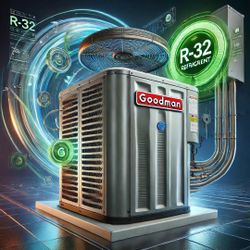 New Goodman R-32 Refrigerant AC UNITS 
