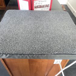 An orthopedic, foam, heated pet bed with waterproof liner. 